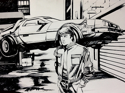 Inktober—Back to the Future