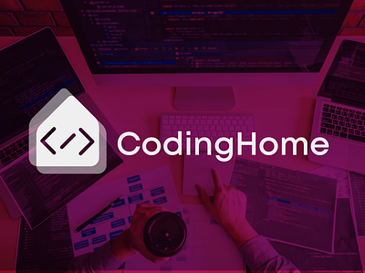 Coding Home Logo amman branding creativology home logo mohdnourshahen