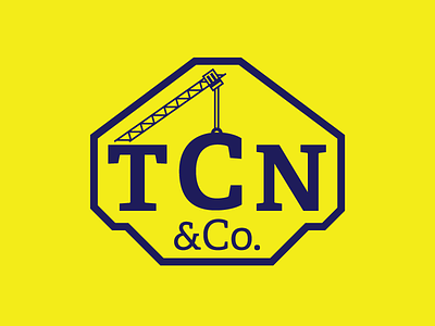 TCN Logo adelle ampersand construction crane logo tcn type