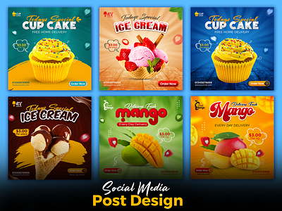 Food social media post design