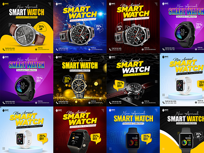Smart watch social media post design