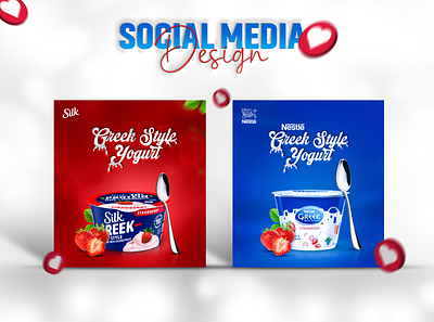 Yogurt Social Media Post Design ads banner branding colorfull background creative design graphic design post post design poster simple social media social media design yogurt yogurt post yogurt social media