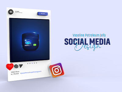 Vaseline Social Media Post Design ads banner banner design colorfull background creative design facebook ads facebook post design graphic design instagrum post poster social media social media design social media post vaseline web banner winter winter social media post