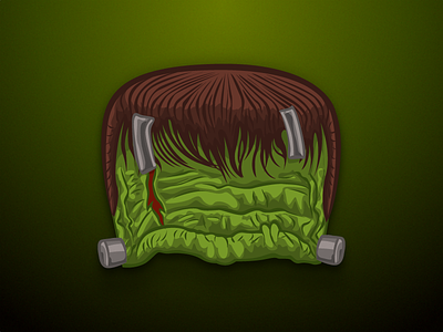 Frankenstein Head artwork frankenstein halloween horror illustration ios pimpapic sticker vector zombie