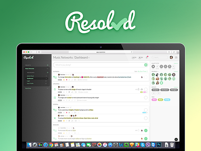 Resolvd Product Screenshot app design designer developer development product program resolvd software startup task manager web