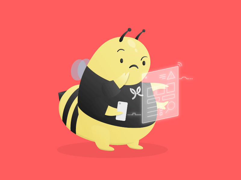The Bee — Beep App Character after effects android animation app bee beep character illustration ios mobile motion vector
