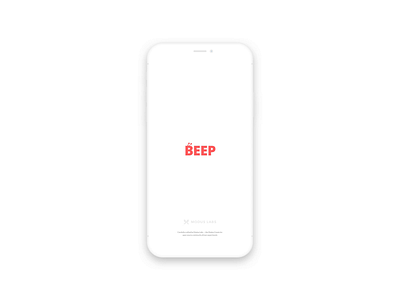Beep App Home Screen Animation animation app beep clean depth home page home screen interaction interface ios iphone iphone x materials minimal mobile shade shadow splash ui white