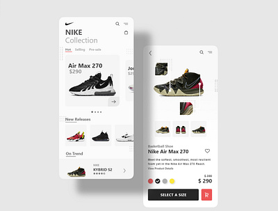 Nike Shoe App Design design online shop shoe