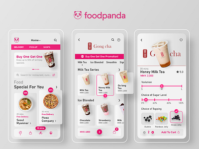 Foodpanda App Design Idea adobexd uiuxdesign