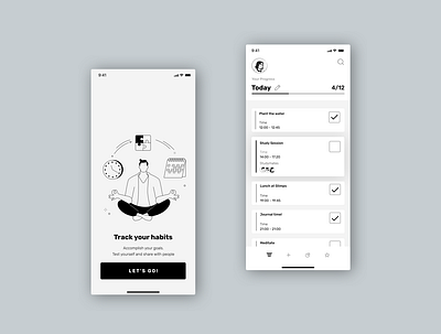 To-Do Application - UI Design app design illustration ui ux