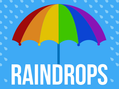 Raindrops and Rivers poster umbrella water