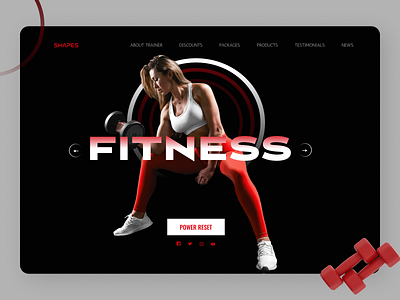 Fitness Trainer Web Concept design icon logo minimal typography ui ux web website