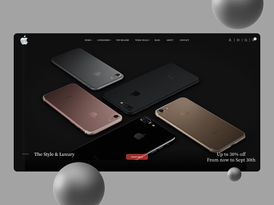 Apple Phone Landing Page branding design icon logo minimal typography ui ux web website