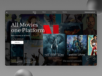 Movie Landing Page by Simon logharn on Dribbble