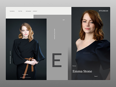 Fashion Landing Page branding design graphic design illustrator minimal typography ui ux web website