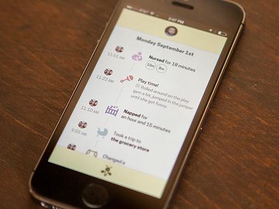 Timeline Teaser app baby ios iphone newbee timeline