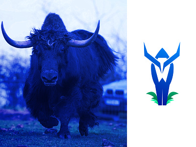 YAK Minimal Logo animal logo brand identity branding design graphic design logo logo challenge logo design yak logo
