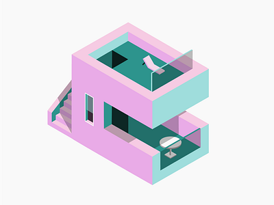 Isometric House design illustration vector