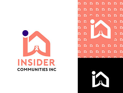 Insider communities inc Logo design branding design flat home logo illustration insider insider logo logo real estate logo realestatelogo