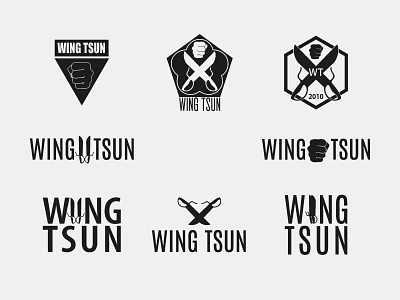 Wing Tsun Logo Designs branding combination mark design graphic design icon logo typography vector wordmark