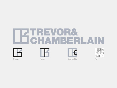 Trevor & Chamberlain Logo (Final) branding combination mark corporate design corporate identity design design thinking graphic design icon logo symbol typography wordmark