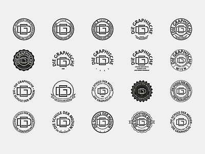 DieGraphische Monogram Badge Logo Designs