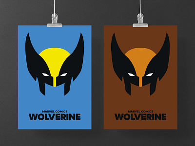 Wolverine Minimal Poster comic design graphic design illustration marvel marvel comics mcu minimal poster poster design print print design typography vector wolverine
