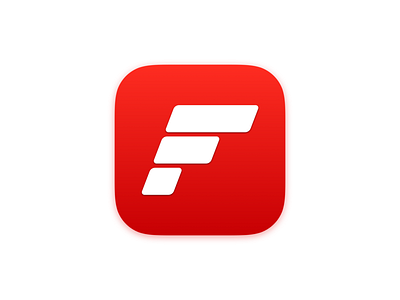 F letter logo. App icon