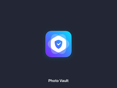 Photo Vault App Icon 14 app apple branding cloud design encrypt flat icon ios ios app logo safe secure ui