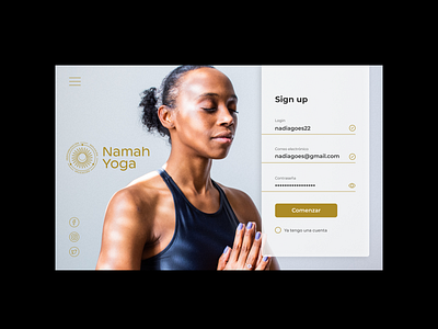 Sign Up - Daily UI 001 👋 👋 001 challenge dailyui dailyui 001 dailyuichallenge mudra signup ui uidesign uiux webdesign website yoga yoga app