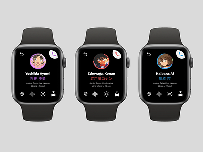 Daily UI 006 - User Profile 🕵️‍♀️🧐 006 anime anime art app apple apple watch applewatch challenge dailyui dailyui006 dailyuichallenge detective japan japanese culture tokio ui uidesign user profile userprofile watch