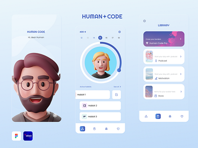 HUMAN CODE app design / HACKATHON CASE app design hackathon mobiledesign ui ux