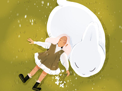 Yume dream illustration print rabbit