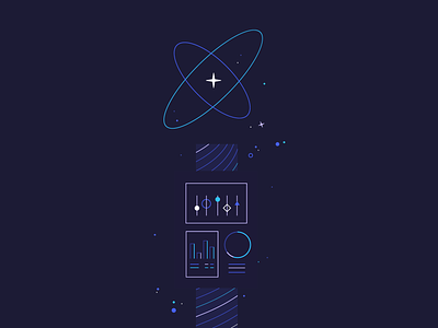 Backlog and data illustration space star