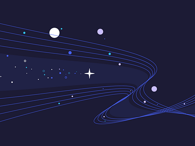 Find your path illustration space star