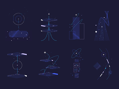 Chapter graphics illustration space star stars