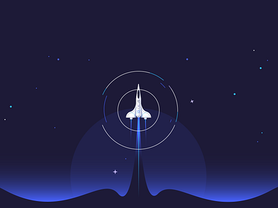 Discovery branding illustration space star