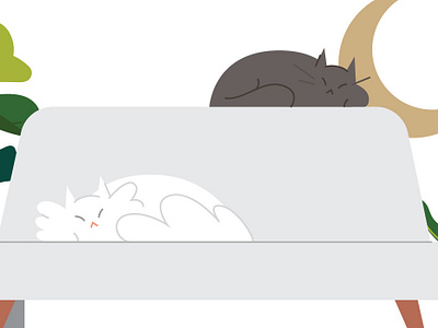 Ying Yang Cats cat cats illustration