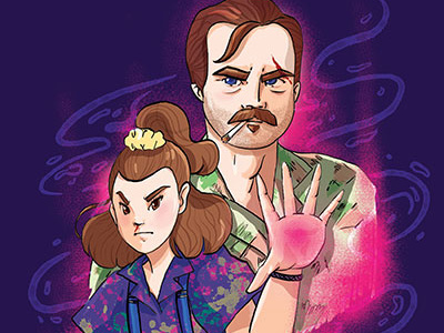 Hopper and Eleven Forever eleven hopper illustration stranger things