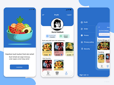 Husein Buah App app design fruit ui