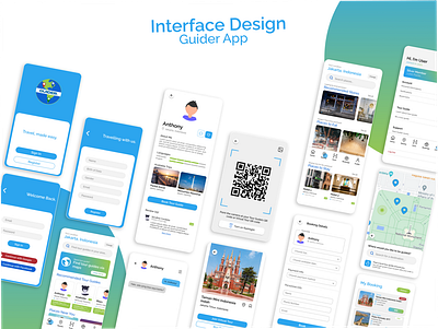 Guider App app design destination guide tour travel ui