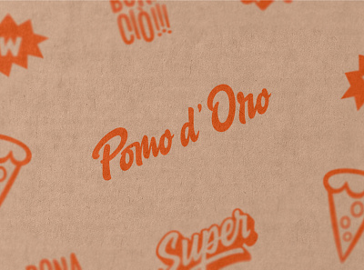 Pomo d'Oro - Lettering Logo brand design brand identity branding calligraphy creative design graphic design handwriting illustration illustrations lettering letters logo packaging pizza
