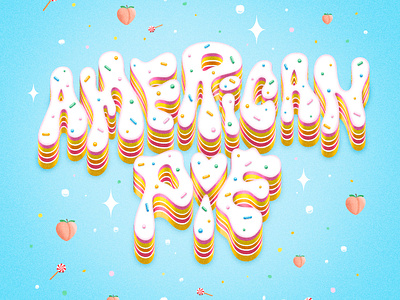 American Pie american pie cinema creative digitalart digitalillustration graphic design graphics illustration illustrator lettering letters photoshop type design typography