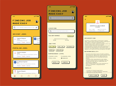 Job Portal App Design design graphic design ui ux