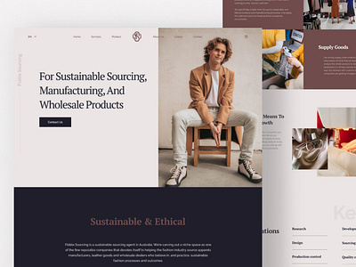 Clothing Manufacture Company Landing Page