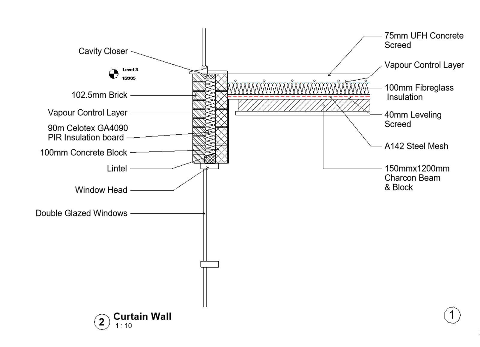 A Typical Curtain Wall Detail Showing The Part That W - vrogue.co