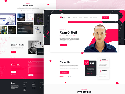 Portfolio Site branding colorful download mockup homepage landing page design landingpage mockup personal portfolio portfolio design portfolio site portfolio website template template design ui ui ux ui design uidesign uxui webdesign