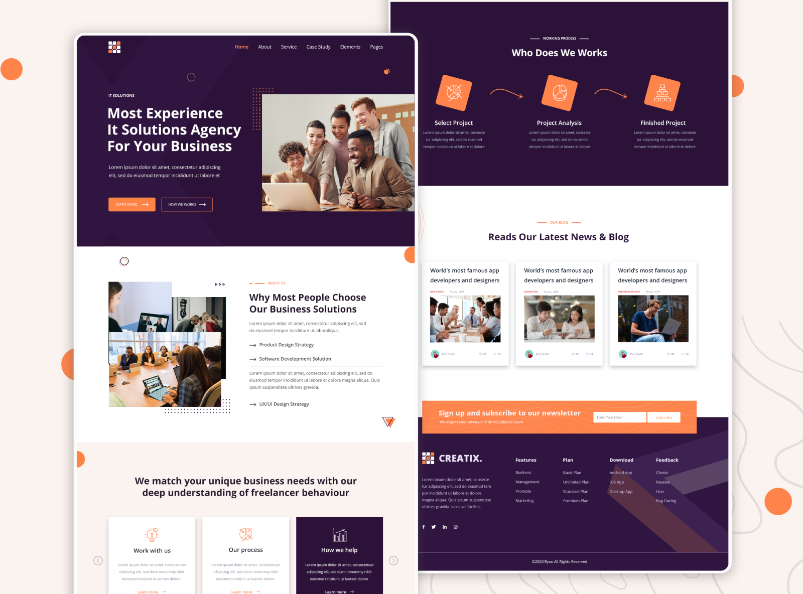 Business Agency UI by Manjurul Hasan Shuvo on Dribbble