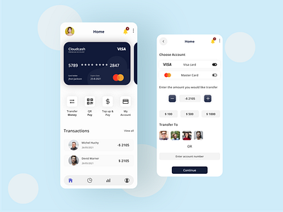 Banking Mobile app bank banking banking app bankingapp cashback clean ui loan app mastercard minimal mobile app mobile app design mobile design mobile ui money app money transfer ui ux ui design uidesign uiux visa card