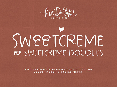 Sweetcreme Font & Doodles cute doodle font handwriting sweet type typography